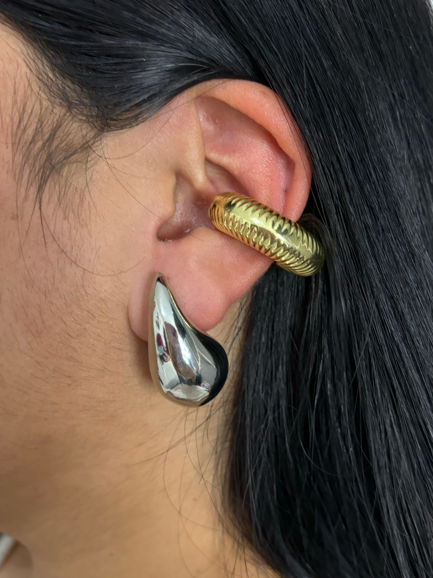 Aretes de gota en plata