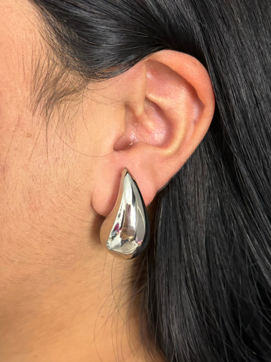 Aretes de gota en plata